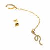 Cold Wind No Hole Earring Set Retro Zircon Snake-shaped Chain Ear Clip