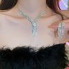 Long Fringe Necklace Two-piece Earrings Set