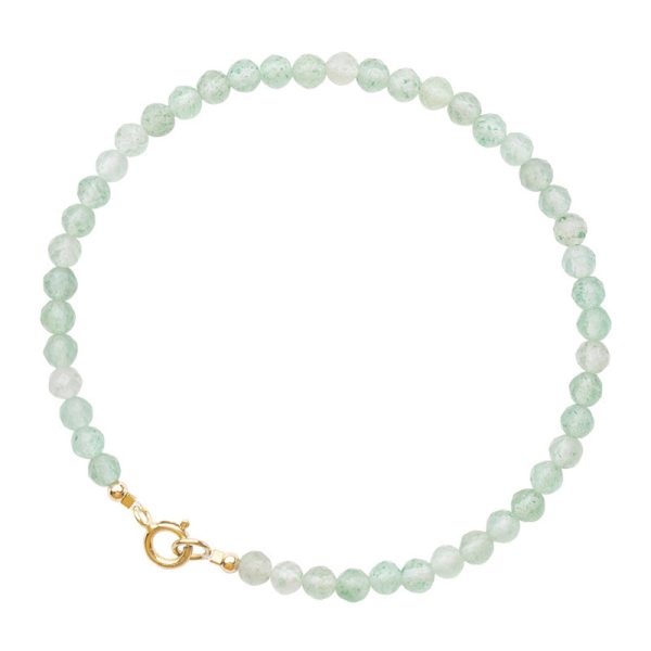 3mm Surface Cutting Beads Aventurine Lucky Beads Very Fine Crystal Retro Style Bracelet