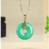 Jade Coin Buckle Pendant Necklace