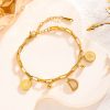Hip Hop Cool Round Brand Titanium Steel Female Letter Cold Wind Student Girlfriends Bracelet