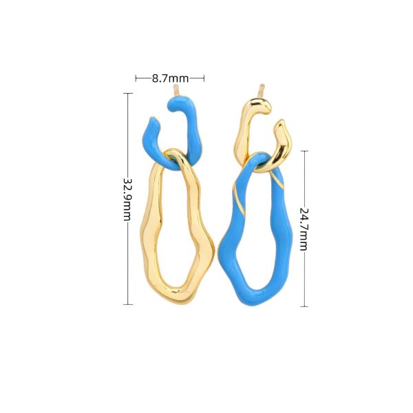 Sterling Silver Asymmetric Drop Earrings