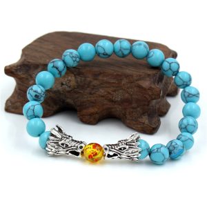 Jewelry Fashion Simple Volcanic Stone White Turquoise