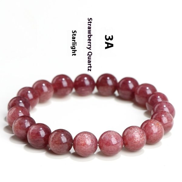 Natural Starlight Cherry Red Strawberry Quartz Bracelet
