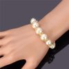 Pearl Necklace Bracelet Earrings Set Three-piece Set