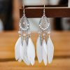 Women's Drop-shaped Feather Earrings Jewelry