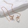 Cross Border Jewelry Wholesale Niche Design Earrings Female Fashion Europe And America Snake Shaped Copper Micro Set Zircon Long Tassel Ear Line
