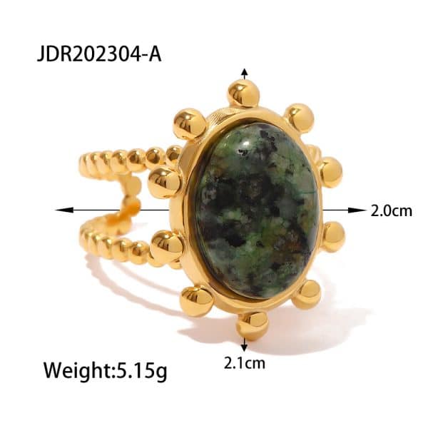 Retro Antique Natural Stone Ring