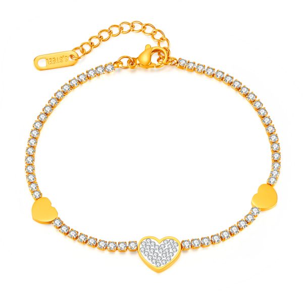 Affordable Luxury Fashion Simple Love Stainless Steel Bracelet