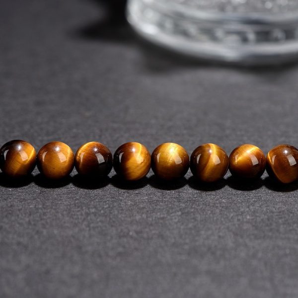Natural Yellow Tiger's Eye Loose Beads Round Beads DIY Accessories Semi-finished Products