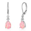 White Opal Drop Opal Earrings