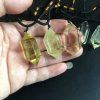 Original Stone Polished Crystal Column Jewelry Necklace