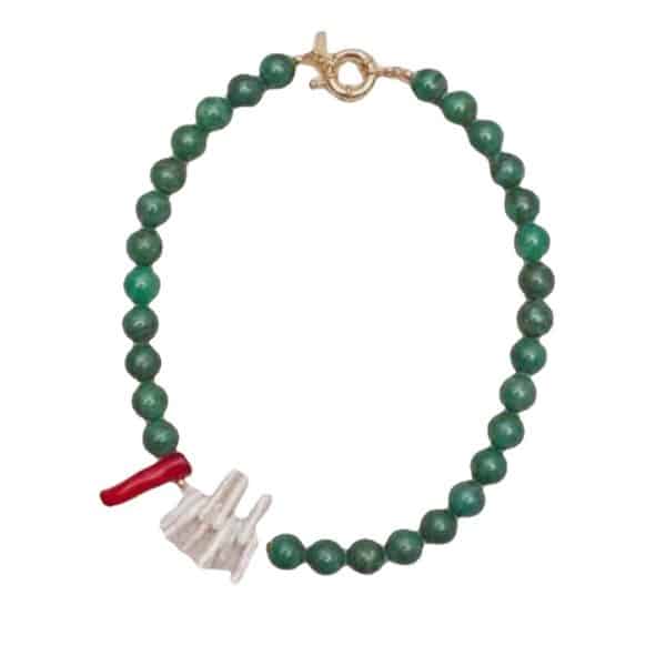 Natural Stone Baroque Pearl Necklace