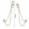 Ear Bone Clip Ear Line Integrated Long Tassel Earrings Micro Set Zircon Five Pointed Star Earrings Ear Clip Jewelry