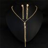 Bridal Ornament Set Wholesale Handmade Fashion Tassel Claw Chain Necklace Earrings Photography Jewelry Set