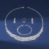 Claw Chain Necklace Bracelet Earrings Four-piece Ring Set Pack