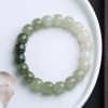 Natural Hetian Jade Buddha Beads Bracelet Single Circle Gradient
