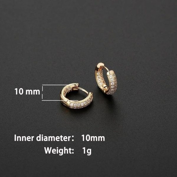 European And American Popular Micro-set Zircon Fan Earrings