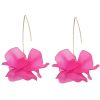 Set Rose Red Geometric All-match Earrings For Women