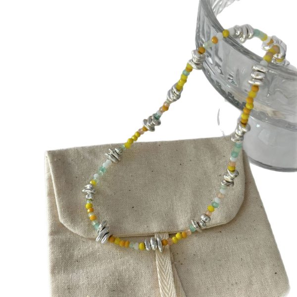 afd5c9af-bd3e-45de-87ad-61b9ff0893ff.jpg Retro Minority Advanced Design Irregular Shaped Small Pieces Of Silver Necklace