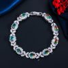 Copper Inlaid Zircon Full Diamond Bracelet