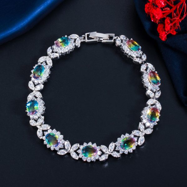 Copper Inlaid Zircon Full Diamond Bracelet