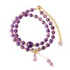 Amethyst Bead Double Bracelet