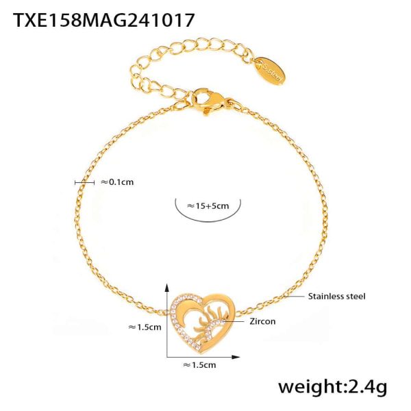 Love Sun Goddess Zircon-inlaid Pendant Necklace Bracelet