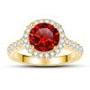 1 Karat 65mm Color Moissanite Ring Gold Ring Shank S925 Sterling Silver Moissanite