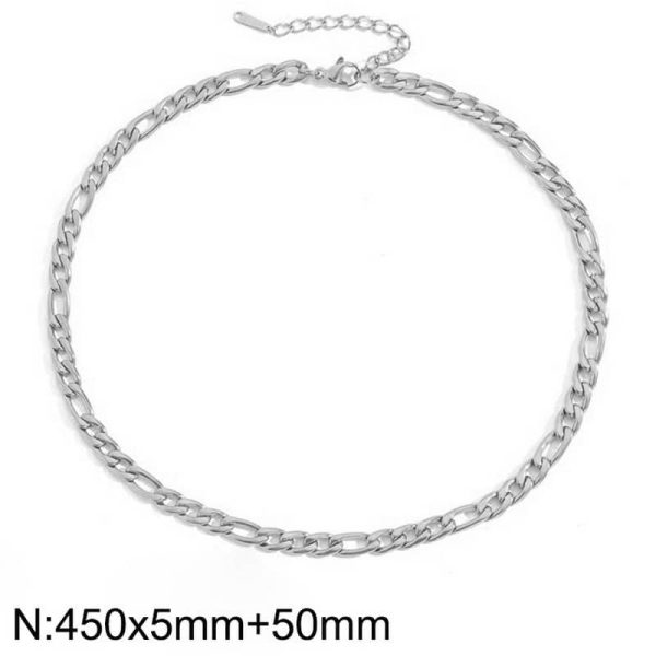 European And American Stainless Steel Simple Jewelry Men's And Women's Hip Hop Cuban Necklace