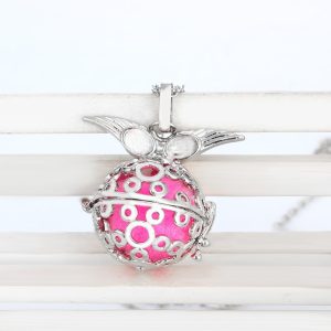 Multicolor Aromatherapy Ball Pendant Necklace Alloy