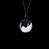 Eight-diagram-shaped Black Silk Turquoise Stitching Peace Buckle Necklace