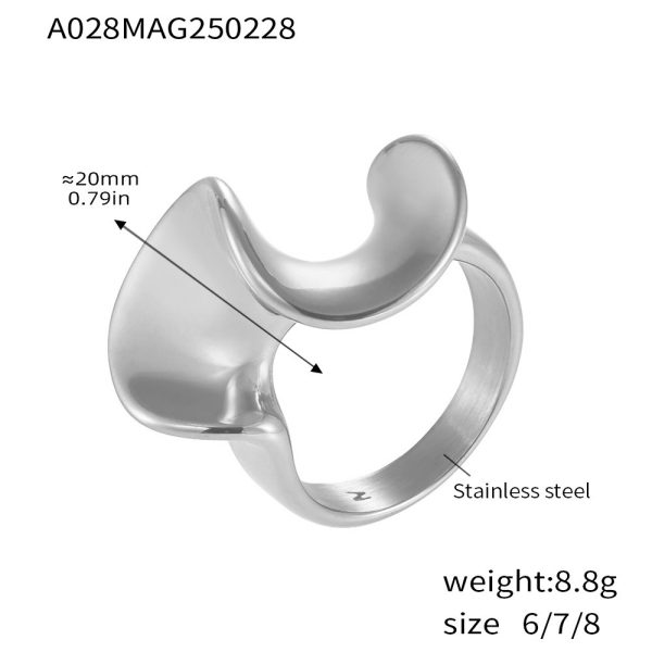 Women's Fashion Geometry Pattern Shaped Twisted Ring