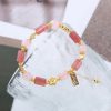 Strawberry Crystal Sweet Bracelet With A Little Heart