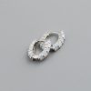 Circle-shaped Diamond Colorful Crystals Opal Zircon S925 Sterling Silver Earrings
