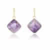 Natural Stone Amethyst Eardrops