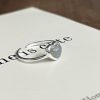 S925 Silver Minimalist Natural Crystal Ore Mini Heart Ring
