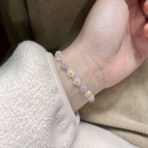 Spring Letter Series Small Flower Beaded Bracelet