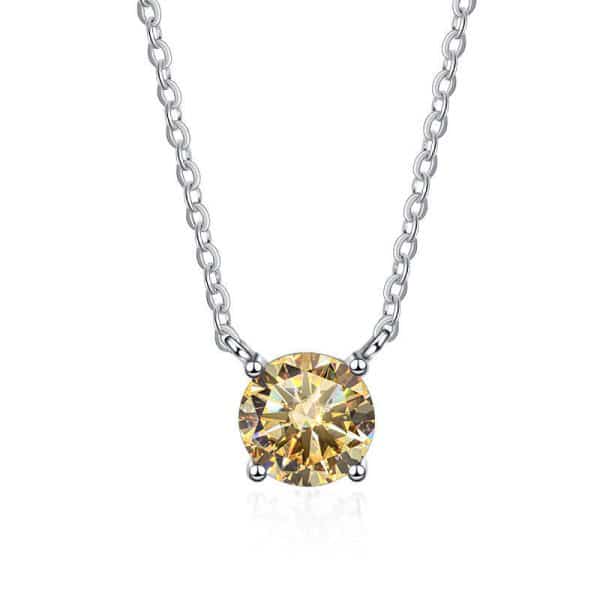 S925 Sterling Silver Moissanite 1 Karat Necklace