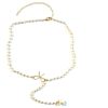 b1962530-1b9a-4556-8505-fd4c643e8637.jpg Women's Bow Pearl Tassel Pendant Necklace Simple All-match