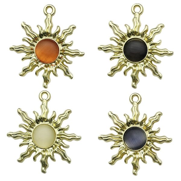 SUNFLOWER Alloy Drop Oil Small Pendant Creative Diy Bracelet Keychain Earrings Pendant