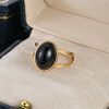 Natural Cut Stone Ring Men And Women Couple Fashion