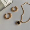 Fashion Jewelry New Niche Round Retro Circle Bracelet Necklace