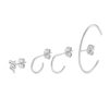 b23b850f-8c5e-44e7-9bd1-4ddca5092505.jpg Women's Fashion Simple Diamond-set Brass Stacking Earrings Set