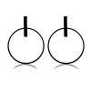 Simple Temperament Big Circle Female Earrings