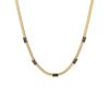 RETRO Geometric Square Zircon Necklace Stainless Steel Necklace Chain Like Flat Snake