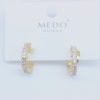 Women's Creative C-shaped Zircon Circle Stud Earrings