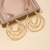 Ins Style Metal Multi-layer Circle Women's Earrings