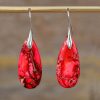 Bohemian Emperor Stone Water Drop Earrings Natural Stone Ornament Jewelry