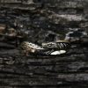 Thai Silver Handmade Mysticism Ouroboros Niche Open Couple Ring
